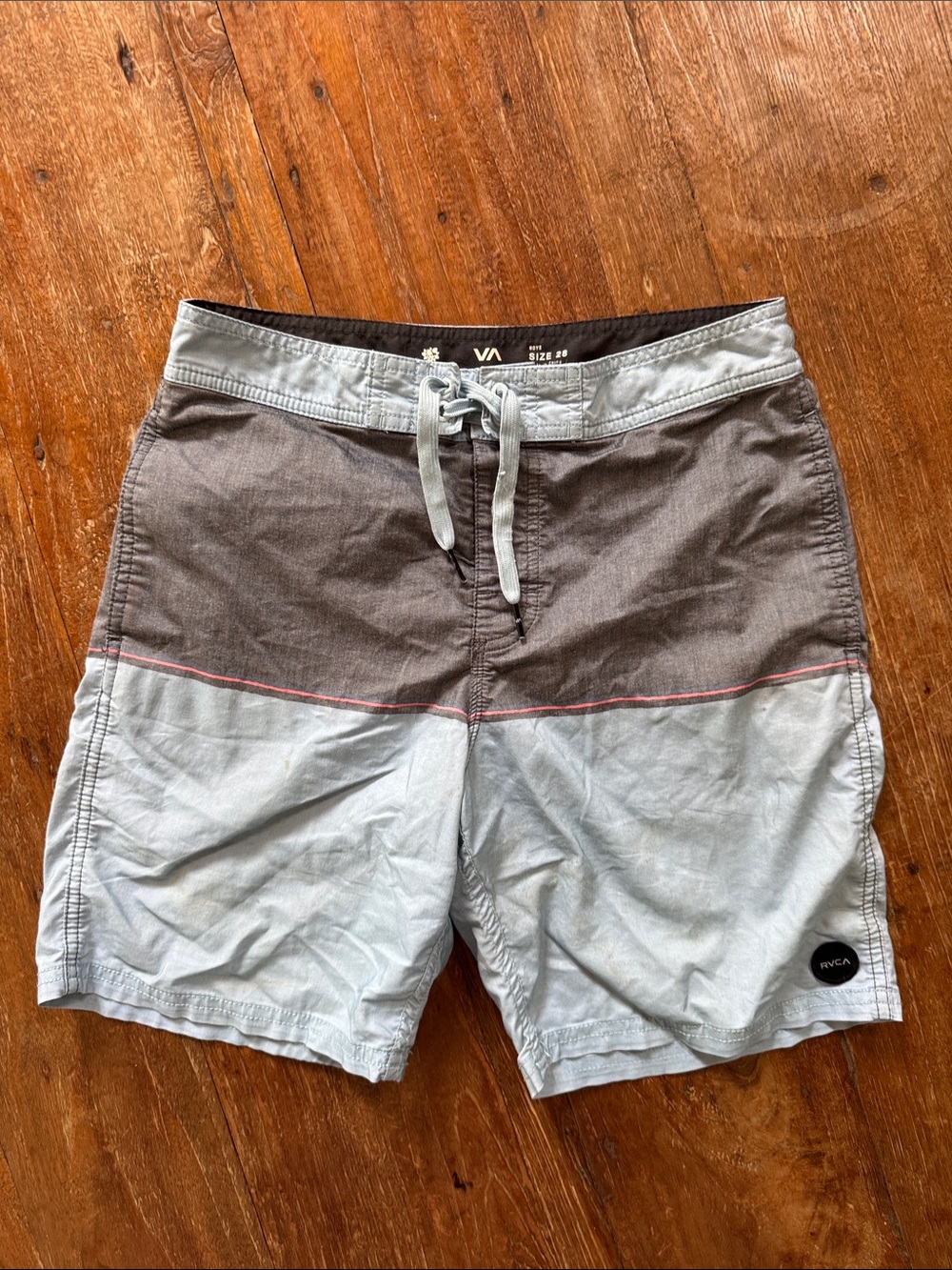 RVCA Two-Tone Gray and Blue Men's Board Shorts Size 28